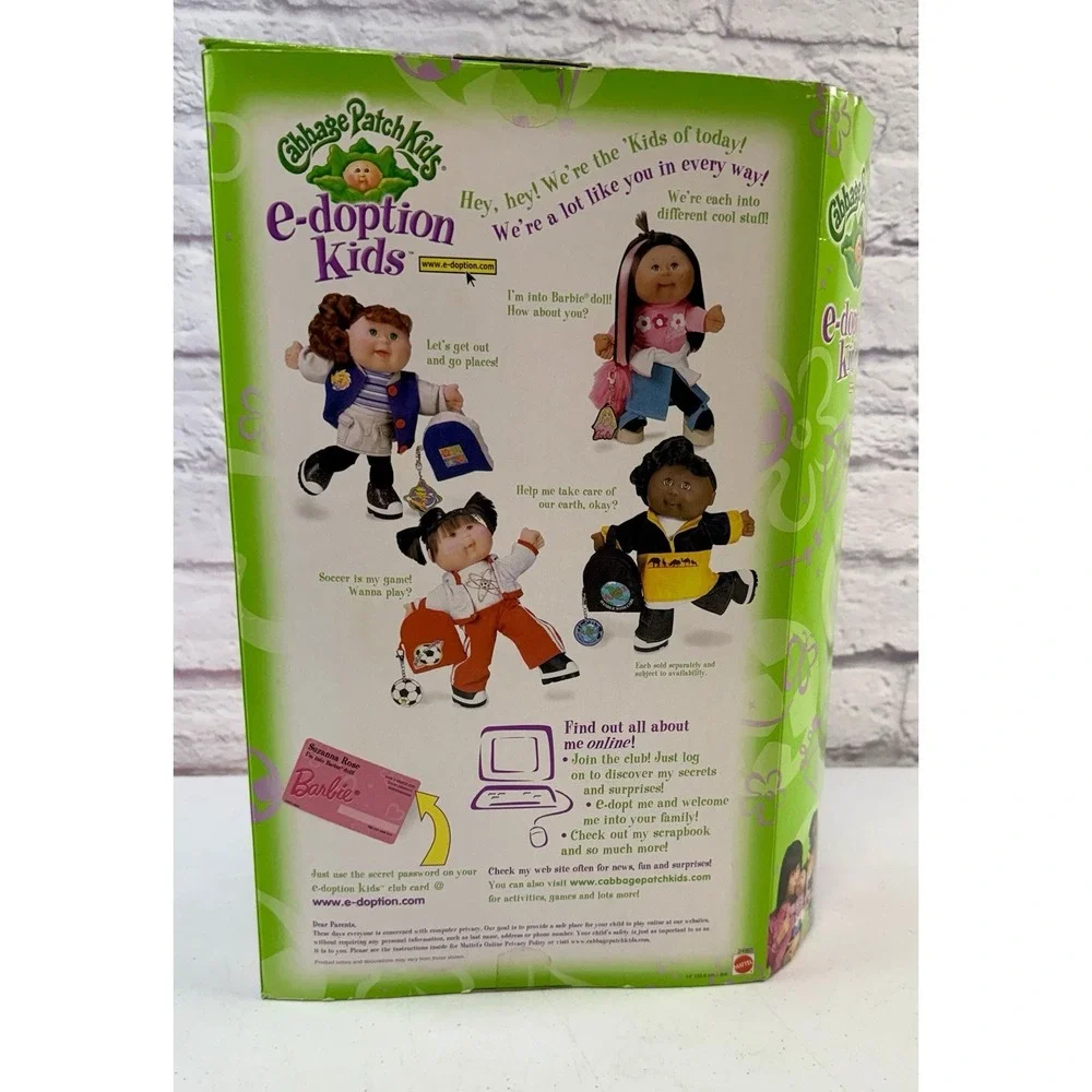 Cabbage Patch Kids e-doption Barbie Doll 1999 Mattel NRFB Rare CPK Crossover